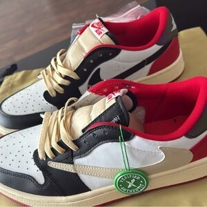 Nike Black, White, and Red Low-Top Sneakers